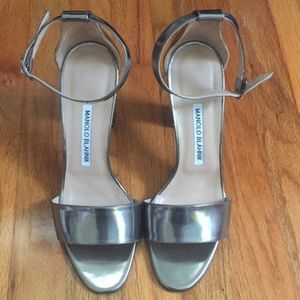 Manolo Blahnik silver heel